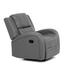 TV a relaxační křeslo, manuální polohování, potah šedá látka v dekoru kůže