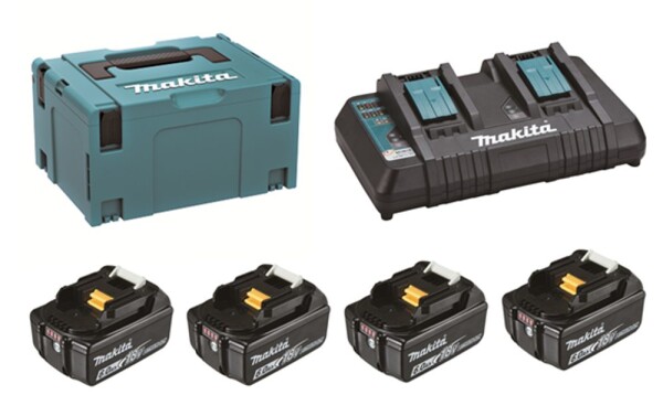 Sada akumulátorů Makita LXT 18V/6Ah BL1860B s dvojnabíječkou 198091-4