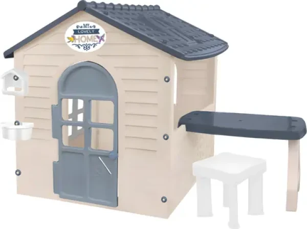 MOCHTOYS Dětský zahradní domeček s piknikovým stolem a židličkou
