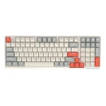 Darmoshark K7 PRO bílá / Herní bezdrátová klávesnice / USB / BT / 2.4G (K7 Pro(EF switch))