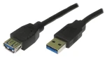 Neutralle / Prodlužovací kabel USB 3.0 / typ A (M) - typ A (F) / 1,8 m / černá (52352)