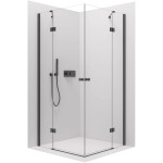 CERANO - Sprchový kout Marino Duo L/P - 6 mm - černá matná, transparentní sklo - 110x90x190 - pantový CER-480205