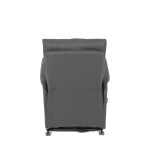 Křeslo polohovací, eletrické, šedá látka.