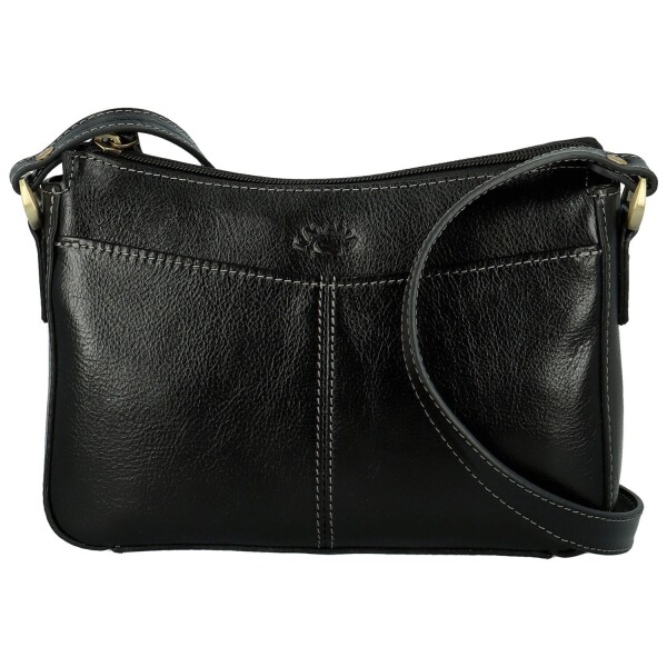 Luxusní dámská kožená crossbody kabelka Katana Arletta, černá