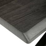 Stůl jídelní, 180x90x75 cm, MDF deska, dekor šedý dub, kovová noha ve tvaru hvězdy, černý lak