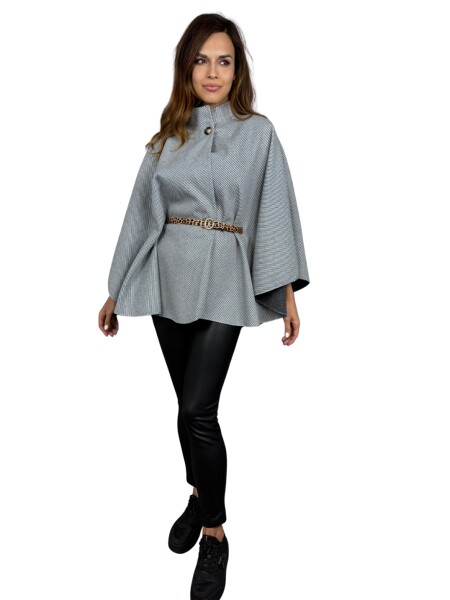 HOSH Pončo Evelora Velikost: UNI, Barva: Šedá