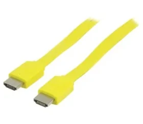 Valueline Plochý kabel HDMI VLMP34010Y2.00 žlutý / Kabel / HDMI 1.4 / 3D/4K / 2 m (VLMP34010Y2.00)