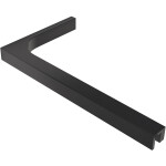 CERANO - Sprchová vzpěra Onyx L - hranatá - levá - vodorovná - černá matná - 29x15 CER-476804