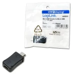 LogiLink Adaptér Micro USB - Mini USB černá / Adaptér / Micro USB (M) / Mini USB (F) (AU0010)