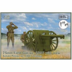 Models IBG 75mm Field Gun wz.1897 with crew 35059 1:35