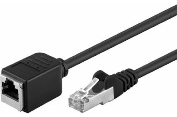 Goobay 21.92.0203 FTP patch prodlužovací kat.5e, RJ45 M-F, 3m, černý