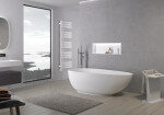CERANO - Vana z litého mramoru Aura - volně stojící - bílá matná - 180x90x58 CER-VELA1050W