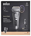 Braun Series 9 Pro+ 9675cc šedá / Holicí strojek / Pánský / Planžetový / Wet Dry / 60 min provoz (9675CC)