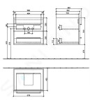 VILLEROY & BOCH - Avento Umyvadlová skříňka, 580x514x452 mm, 2 zásuvky, Arizona Oak A88900VH