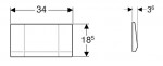 GEBERIT - Twinline Ovládací tlačítko splachování Highline, nerezová ocel 115.151.00.1