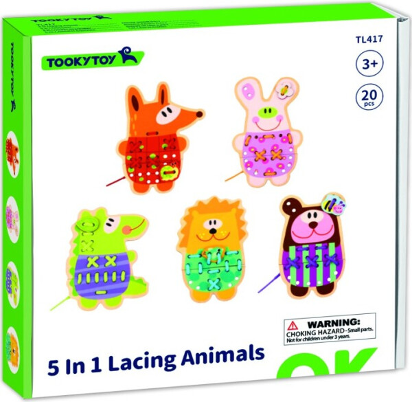 Dřevěná provlékací zvířátka