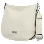 Trendy dámská koženková crossbody kabelka Candelis, krémová