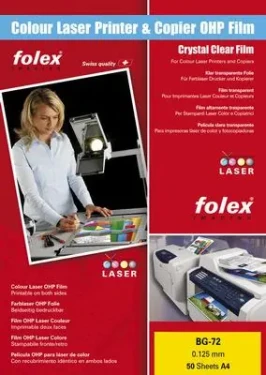 Folex BG-72 čirá A3 / Čirá fólie o síle 125 mic / laser / balení 50 listů (FO2972-0-430)
