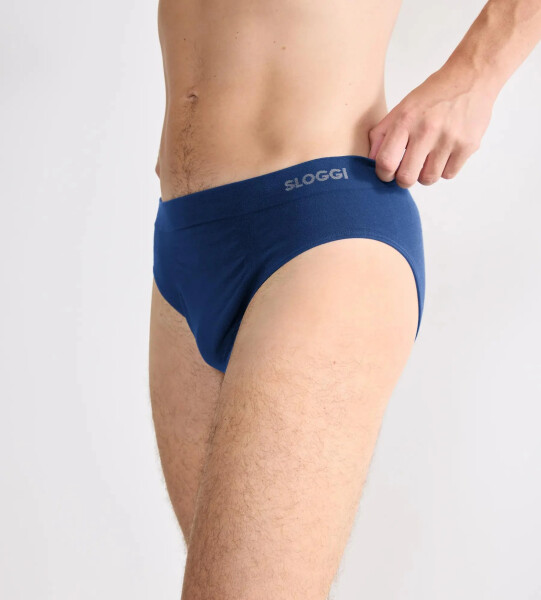 Pánské slipy GO Smooth Brief 2P - UNKNOWN - tm. modré 6722 - SLOGGI UNKNOWN L