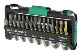WERA Sada nářadí Tool-Check 1 / 38 dílů / Bity, ráčna a nástrčné klíče / Skládací držák (5049050001)