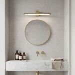 Koupelnové nástěnné LED svítidlo SWE047-1W 60cm GOLD BRUSH OSW-20147
