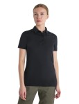 Dámské merino polo triko ICEBREAKER Wmns 150 Tech Lite III SS Polo, Black velikost: S