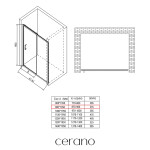 CERANO - Sprchové posuvné dveře Orlano L/P - 5 mm - chrom, transparentní sklo - 90x195 CER-8050BD74895