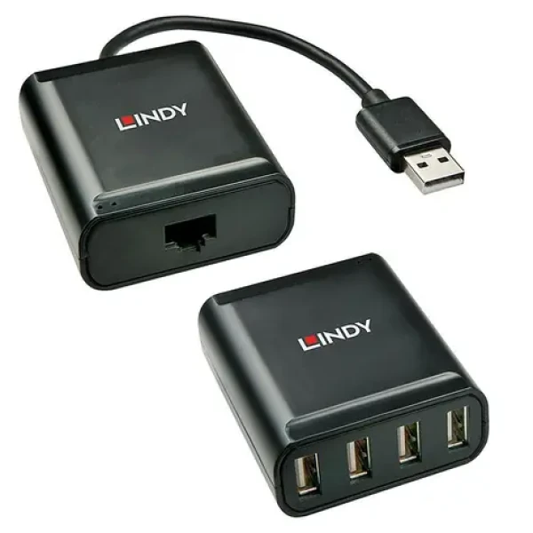 Lindy USB 2.0 Cat.5 Extender / USB 2.0 extender / 4× USB 2.0 / 60 m (42679)