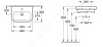 VILLEROY & BOCH - Architectura Umývátko 500x380 mm, s přepadem, 1 otvor pro baterii, alpská bílá 43735001