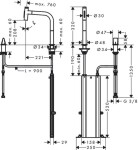 HANSGROHE - M71 Dřezová baterie M7120-H200 s výsuvnou sprškou, 2-otvorová instalace, sBOX, chrom 73818000