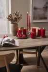 Star trading LED svíčka FLAMME FLOW V.12,5cm červená