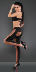 Sexy kalhoty s cvočky a zipy 21851 - KouCla černo-hnědá S