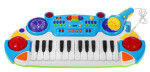 Mamido Dětský elektrický keyboard se stolečkem modrý