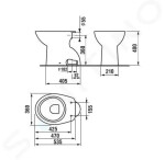 JIKA - Zeta Plus Stojící WC, svislý odpad, Dual Flush, bílá H8227470000001