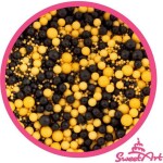 SweetArt cukrové zdobení Black Gold sprinkle mix (80 g)