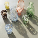 MADAM STOLTZ Karafa z brokového skla Blue/Aqua, modrá barva, sklo