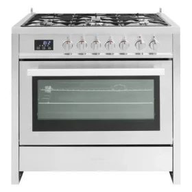 PHILCO PCGD 900 X Sporák kombinovaný stříbrná / 106 l / 5 plotýnek / 8 programů / Energetická třída A (8590669244492)