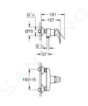 GROHE - BauFlow Umyvadlová baterie s výpustí, chrom 23753000