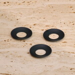 Stoff Nagel Ochranný kroužek na svíčku STOFF Nagel Black – set 3 ks, černá barva, kov