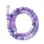 Přírodní ledový achát - fialový - ∅ 6 mm - 1 ks