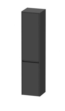DURAVIT - Ketho.2 Vysoká skříňka 176x40x36 cm, 2 dvířka, panty vlevo, grafit mat K21329L49490000