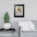 Mustang Obraz v rámu Montreal Canadiens NHL Program Cover Forum Sports Magazine Boom Geoffrion