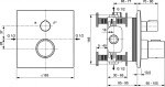 IDEAL STANDARD - CeraTherm Termostatická baterie C100 pro 2 spotřebiče pod omítku, černá A7523XG