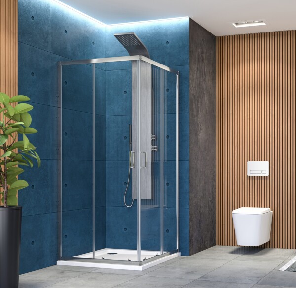 Aquatek Čtvercová sprchová zástěna ABILITY A4 90 cm s posuvnými dveřmi