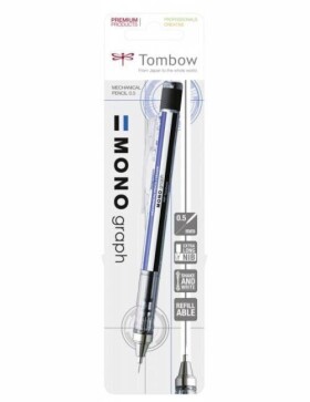 Mikrotužka Tombow MONO graph - modrá/bílá/černá