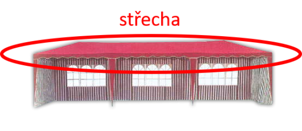 ROJA Střecha k altánu 3901-PL - červená
