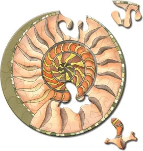 CURIOSI Kulaté puzzle Picoli: Šnek