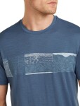 Pánské merino triko s krátkým rukávem ICEBREAKER Mens 150 Tech Lite SS Tee Elevation Line, Dawn velikost: L