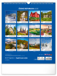 Nástěnný kalendář 2026 NOTIQUE - Česká republika, 30 x 34 cm