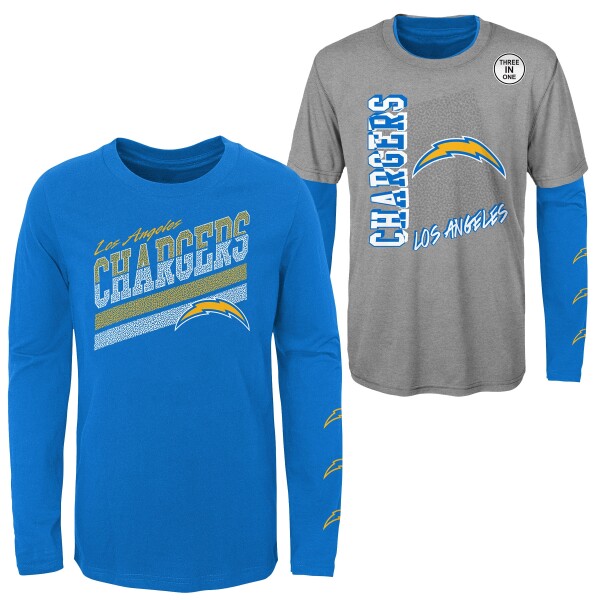 Outerstuff Dětské tričko Los Angeles Chargers NFL Football 3-in-1 Combo Shirt Set (YOUTH)